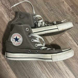 Grey high top chucks taylor’s